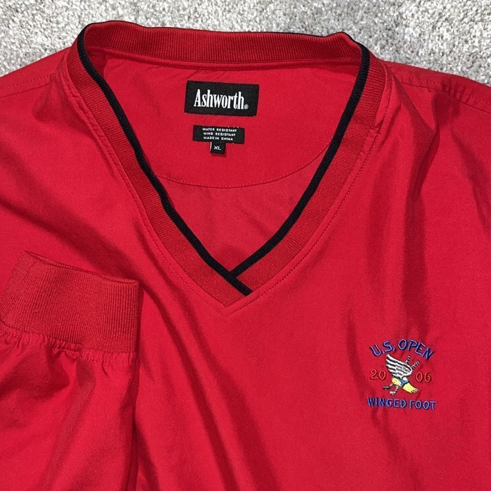 New AWS US Open 2006 Winged Foot Sunday Red Pullover Weather System Golf Jacket